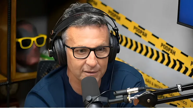 Neto, ex-jogador do Corinthians e apresentador da Band, fala sobre Leila - Foto: Reprodução / YouTube Flow Podcast