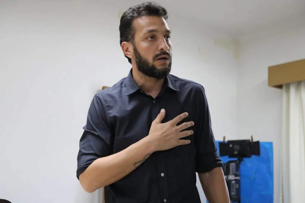 Edu Dracena ex-zagueiro, participou do programa Apito Final do Neto. Foto: Pedro Ernesto Guerra Azevedo/Santos FC