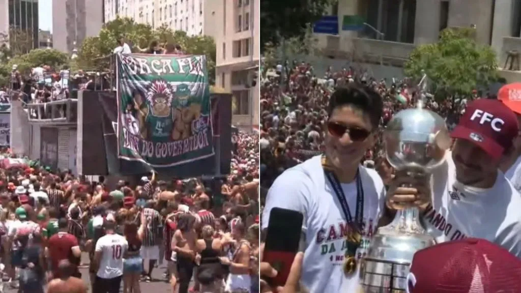 Foto: Reprodução Flu TV/YouTube – Fluminense comemora título da Libertadores