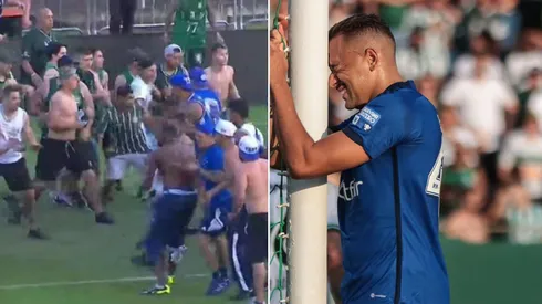 Foto: Reprodução Pemiere e Robson Mafra/AGIF - Papagaio lamenta gol perdido