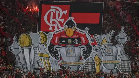 Torcida do Flamengo durante partida contra Athletico-PR no estadio Maracana pelo campeonato Copa do Brasil 2023. Foto: Thiago Ribeiro/AGIF