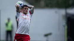 F. Bustos jogador do Internacional durante partida contra o Goias no estadio 19 de Outubro pelo campeonato Brasileiro A 2023. Foto: Heber Gomes/AGIF