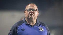 Marcelo Fernandes contra o Goiás. Foto: Raul Baretta/ Santos FC.