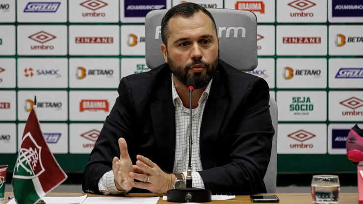 CT Carlos Castilho. Coletiva do Presidente Mário Bittencourt. FOTO: LUCAS MERÇON/FLUMINENSE F.C.