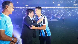 Atacante Luis Suarez e apresentado como novo reforço do Gremio com grande festa na Arena lotada. FOTO: LUCAS UEBEL/GREMIO FBPA