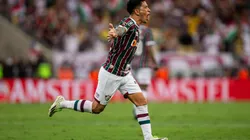 Cano comemora gol feito diante do Boca Juniors na final onde o Fluminense se sagra campeão - Cano comemora gol marcado contra o Boca - Foto: Marcelo Gonçalves/FFC