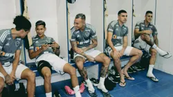 Battaglia (segundo da direita p/ esquerda) entrou na mira do River para 2024 - Foto: Pedro Souza/Atlético