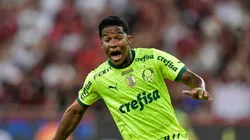 Endrick em ação contra o Flamengo. Foto: Thiago Ribeiro/AGIF