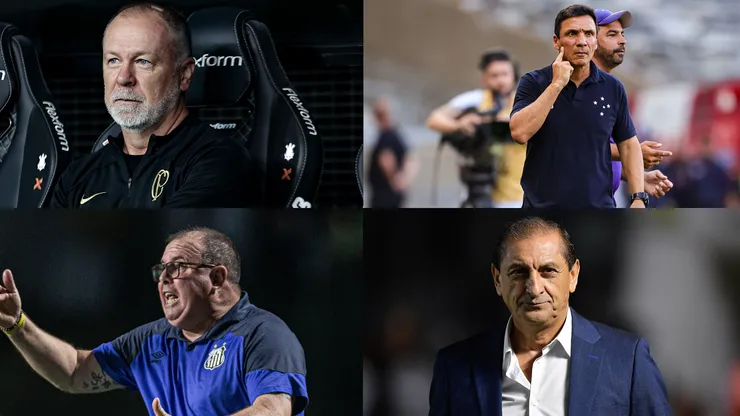 Treinadores lutam contra o rebaixamento 1: Fabio Giannelli/AGIF 2: Gilson Lobo/AGIF 3: Isabela Azine/AGIF 4: Thiago Ribeiro/AGIF