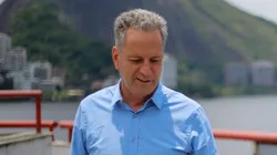 Rodolfo Landim presidente do Flamengo em visita na Gávea. Foto: Gilvan de Souza/Flamengo