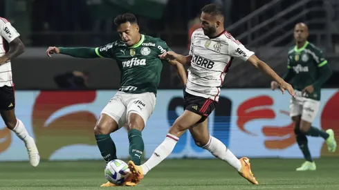Flamengo e Palmeiras durante partida no estadio Arena Allianz Parque pelo Campeonato Brasileiro. Marcello Zambrana/AGIF