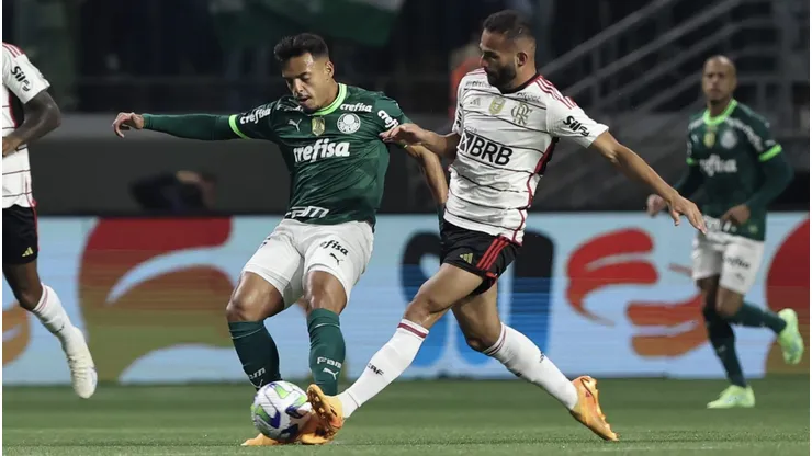 Flamengo e Palmeiras durante partida no estadio Arena Allianz Parque pelo Campeonato Brasileiro. Marcello Zambrana/AGIF