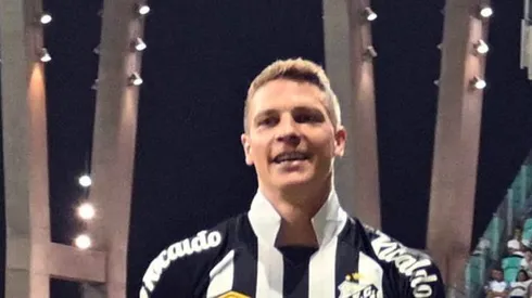 Torcida do Santos pede Furch de titular contra o Goiás. Foto: Walmir Cirne/AGIF