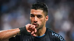 Suárez comemorando gol contra o Bahia. Foto: Maxi Franzoi/AGIF