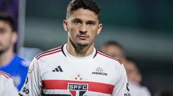 Pablo Maia jogador do São Paulo durante partida contra o Goiás na Serrinha pelo campeonato Brasileiro A 2023. Foto: Isabela Azine/AGIF