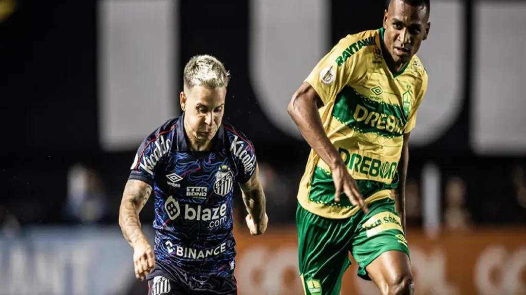 Foto: Reprodução / Twitter Santos FC – Soteldo em jogo contra o Cuiabá
