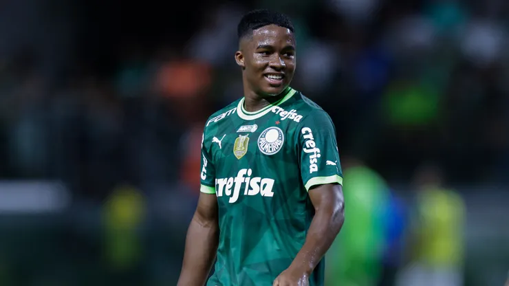 Endrick revela ritual em jogos do Palmeiras. Alexandre Schneider/Getty Images