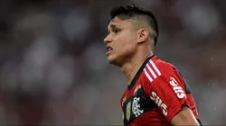 Luiz Araujo jogador do Flamengo durante partida contra o Internacional no Maracanã pelo campeonato Brasileiro A 2023. Foto: Thiago Ribeiro/AGIF