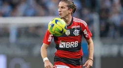 RS - PORTO ALEGRE - 26/07/2023 - COPA DO BRASIL 2023, GREMIO X FLAMENGO - Filipe Luis jogador do Flamengo durante partida contra o Gremio no estadio Arena do Gremio pelo campeonato Copa do Brasil 2023. Foto: Pedro H. Tesch/AGIF