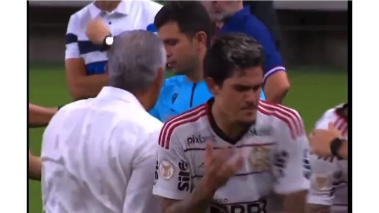 Reprodução - Pedro teve momento inusitado com Tite