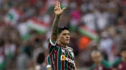 German Cano jogador do Fluminense comemora seu gol durante partida contra o Boca Juniors no Maracanã pelo campeonato Libertadores 2023. Foto: Liamara Polli/AGIF