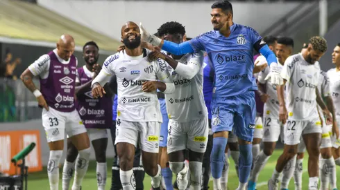 SP - SANTOS - 26/04/2023 - COPA DO BRASIL 2023, SANTOS X BOTAFOGO-SP - Messias jogador do Santos comemora seu gol durante partida contra o Botafogo-SP no estadio Vila Belmiro pelo campeonato Copa do Brasil 2023. Foto: Fernanda Luz/AGIF