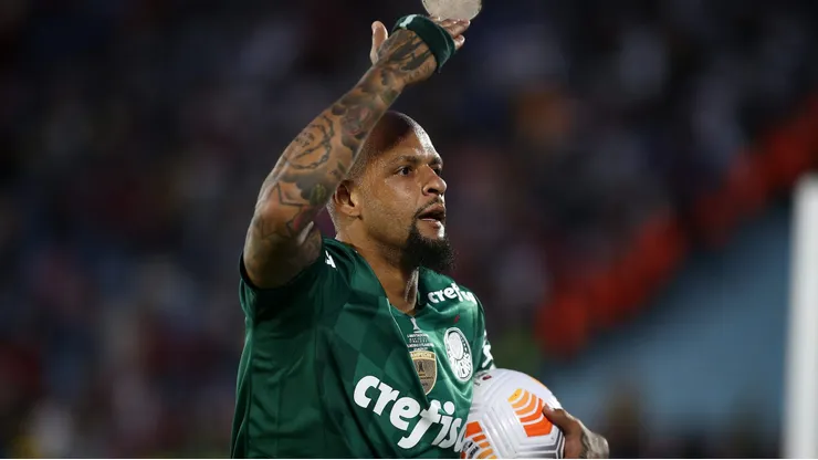 Felipe Melo durante a Final da libertadores contra o Flamengo em Montevidéu. Foto: Ernesto Ryan/Getty Images)