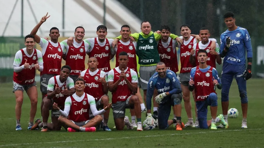 Palmeiras em preparação para jogo contra Athletico-PR – Foto: Divulgação/Twitter Palmeiras