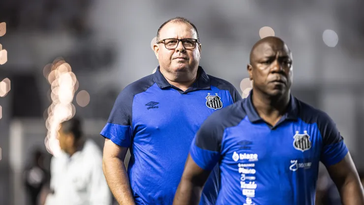 Marcelo Fernandes, técnico do Santos, durante partida contra o Coritiba pelo Campeonato Brasileiro - Abner Dourado/AGIF
