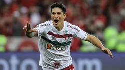 German Cano comemora gol pelo Fluminense. Getty Images