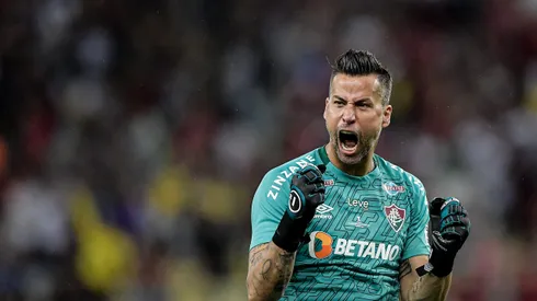 RJ - RIO DE JANEIRO - 09/04/2023 - CARIOCA 2023, FLUMINENSE X FLAMENGO - Fabio goleiro do Fluminense durante partida contra o Flamengo no estadio Maracana pelo campeonato Carioca 2023. Foto: Thiago Ribeiro/AGIF