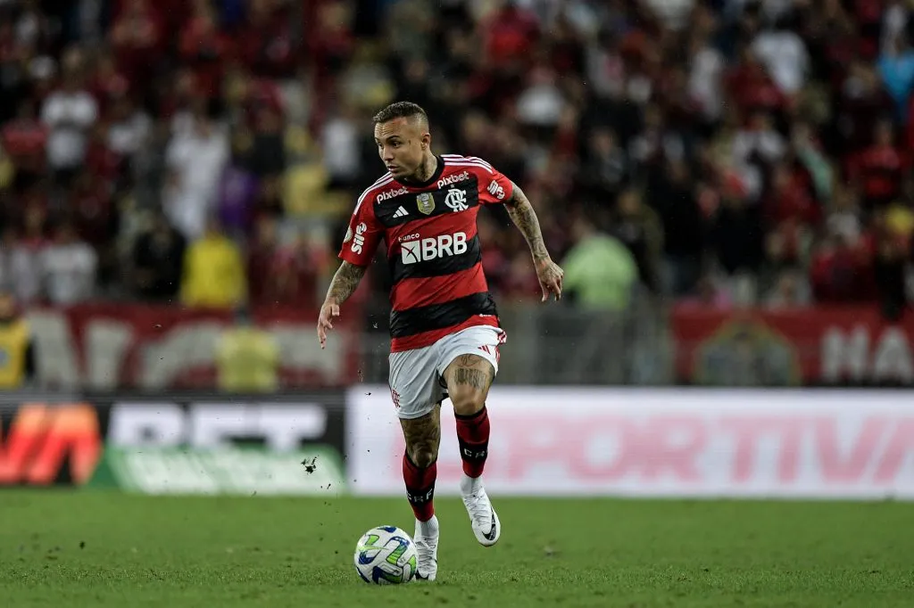 Everton Cebolinha jogador do Flamengo pelo Campeonato Brasileiro A 2023. Foto: Thiago Ribeiro/AGIF