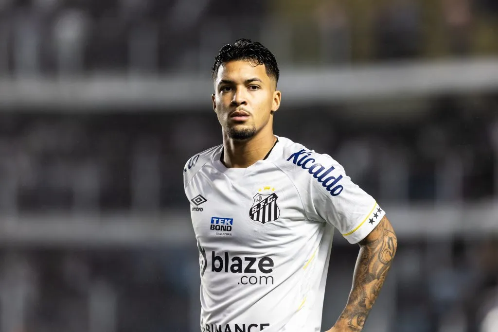 Marcos Leonardo jogador do Santos. Foto: Abner Dourado/AGIF
