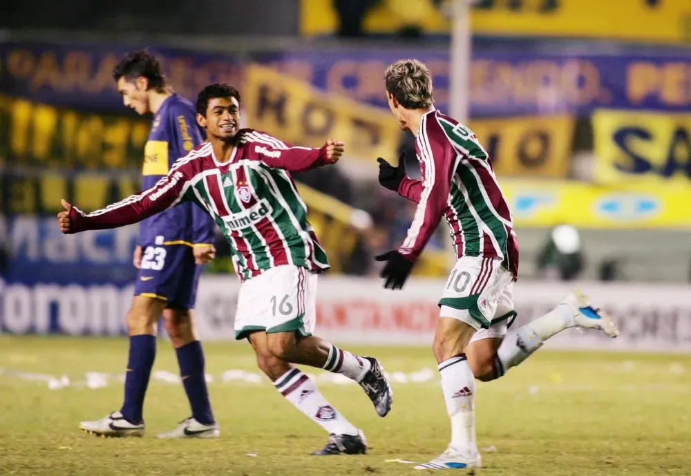 O Fluminense eliminou o Boca em 2008 — Foto: Ricardo Ayres/Photocamera