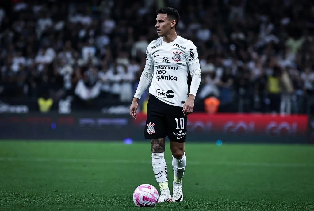 SP – SAO PAULO – 22/10/2023 – BRASILEIRO A 2023, CORINTHIANS X AMERICA-MG – Matias Rojas jogador do Corinthians durante partida contra o America-MG no estadio Arena Corinthians pelo campeonato Brasileiro A 2023. Foto: Fabio Giannelli/AGIF