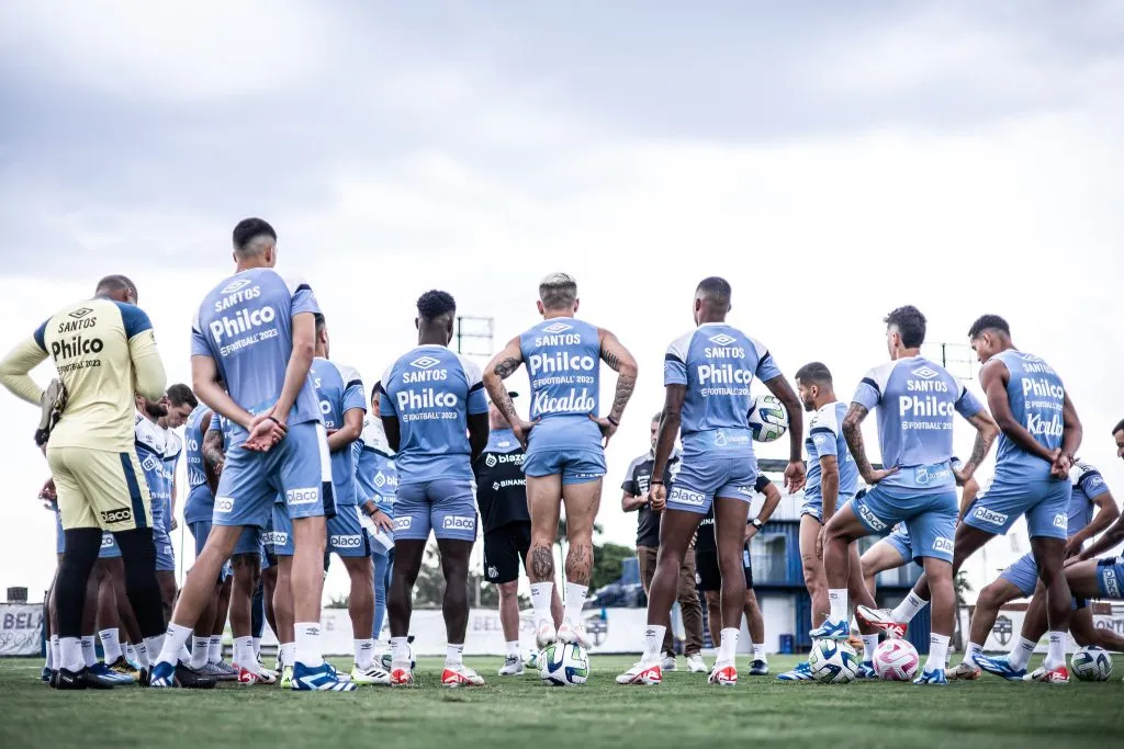 Preparação do elenco para enfrentar o Flamengo – Fotos: Raul Baretta/ Santos FC.