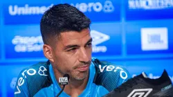 Luis Suarez jogador do Gremio durante coletiva apos partida contra o Vasco no estadio Arena do Gremio pelo campeonato Brasileiro A 2023. Maxi Franzoi/AGIF