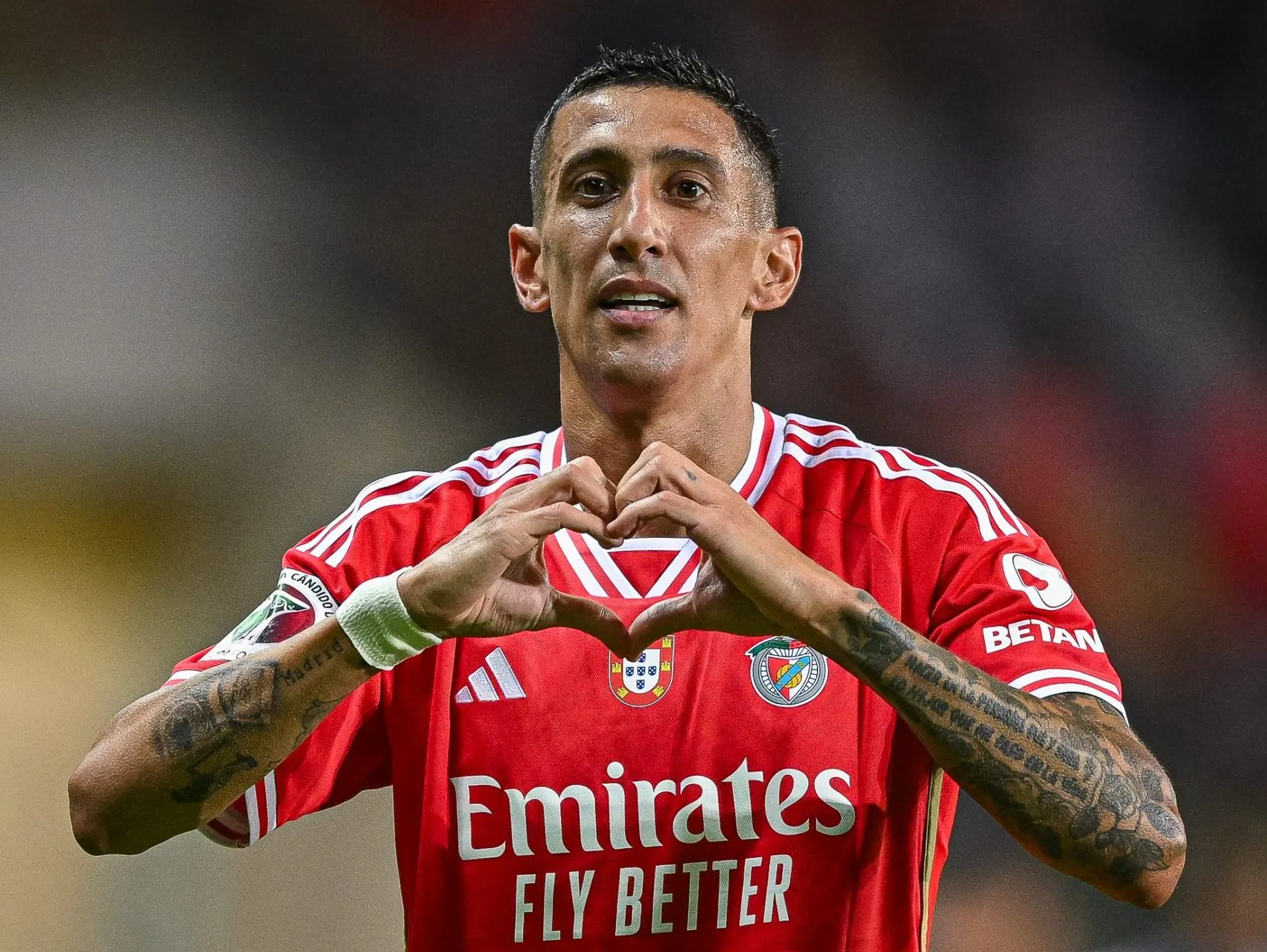 Di María, atacante do Benfica