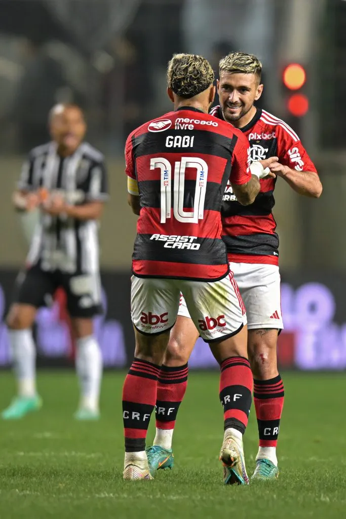 Arrascaeta destacou amizade com Gabigol. Pedro Vilela/Getty Images