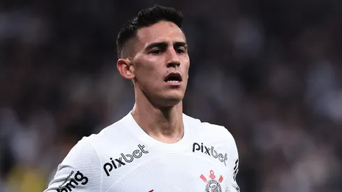 Matias Rojas jogador do Corinthians durante partida contra o America-MG no estadio Arena Corinthians pelo campeonato Copa do Brasil 2023. Ettore Chiereguini/AGIF