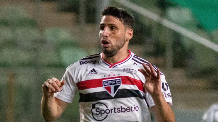 Caleri jogador do Sao Paulo durante partida contra o America-MG no estadio Independencia pelo campeonato Copa do Brasil 2022. Fernando Moreno/AGIF