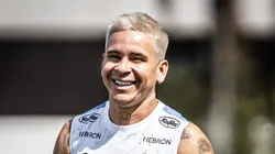 Soteldo durante treino pelo Santos. Foto: Raul Baretta/ Santos FC.