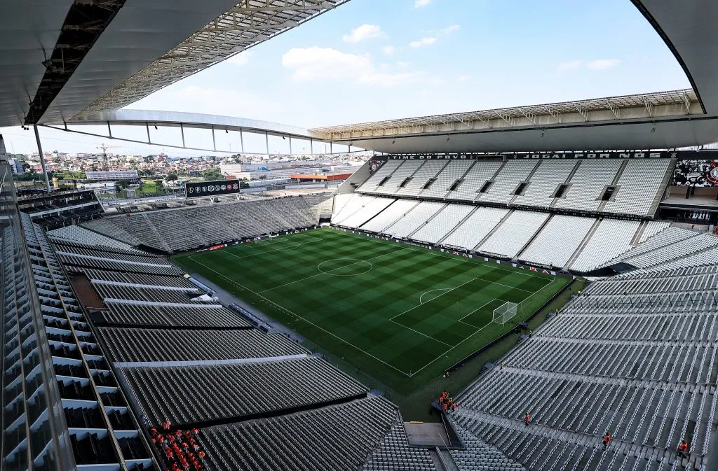 Vista geral do estadio Arena Corinthians para partida entre Corinthians e Internacional pelo campeonato Brasileiro A 2023. Fabio Giannelli/AGIF