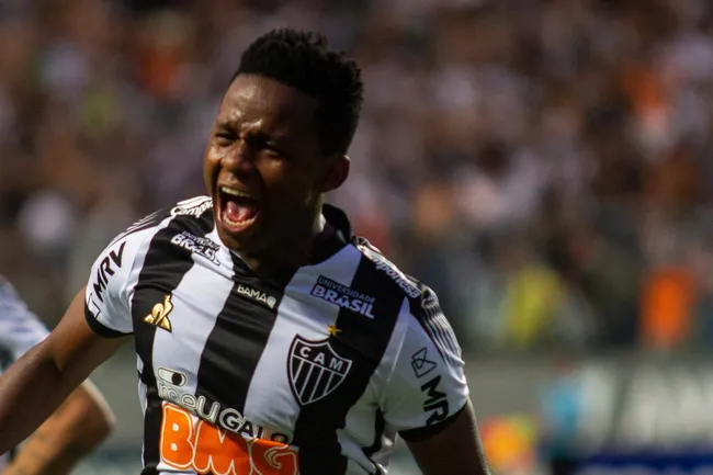 Cazares jogador do Atletico-MG comemora seu gol durante partida contra o Corinthians no estadio Independencia pelo campeonato Brasileiro A 2019. Foto: Alessandra Torres/AGIF