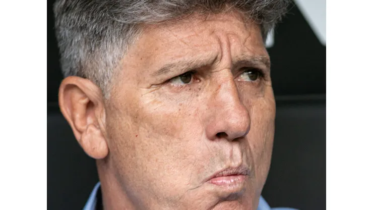 Renato Gaúcho, técnico do Grêmio, durante partida contra o Atletico-MG no estadio Arena MRV pelo campeonato Brasileiro A 2023. Foto: Fernando Moreno/AGIF