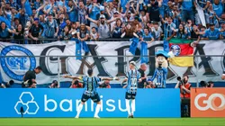 Luis Suarez jogador do Gremio comemora seu gol durante partida contra o Vasco no estadio Arena do Gremio pelo campeonato Brasileiro A 2023. Foto: Maxi Franzoi/AGIF
