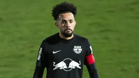 Claudinho jogador do Bragantino durante partida contra o Palmeiras no estadio Nabi Abi Chedid pelo campeonato Paulista 2021. Foto: Diogo Reis/AGIF