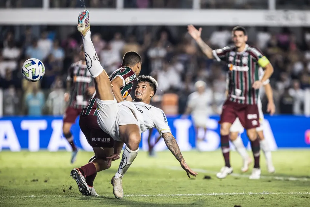 Marcos Leonardo atuando pelo Santos no Campeonato Brasileiro. Foto: Abner Dourado/AGIF