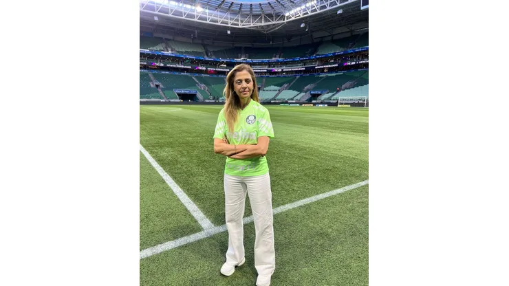 Leila Pereira no Allianz Parque. Foto: redes sociais / Leila Pereira