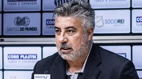 Foto: Raul Baretta/SantosFC - Alexandre Gallo em entrevista pelo Santos